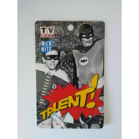 Batman And Robin Special Talent Pass For TV Show Reboot Laminated Superhero 2002 - Picture 3 of 5